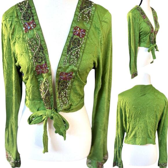 Y2K LACE UP JEANS JOGGERS GRUNGE STREETWEAR BEADED TOP SHIRT BUNDLE M/L - Picture 4 of 8